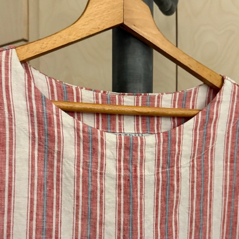 bryn Walker Striped Red and Cream Tunic - Picture 8 of 9